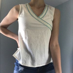 White Sleeveless Top S - From India